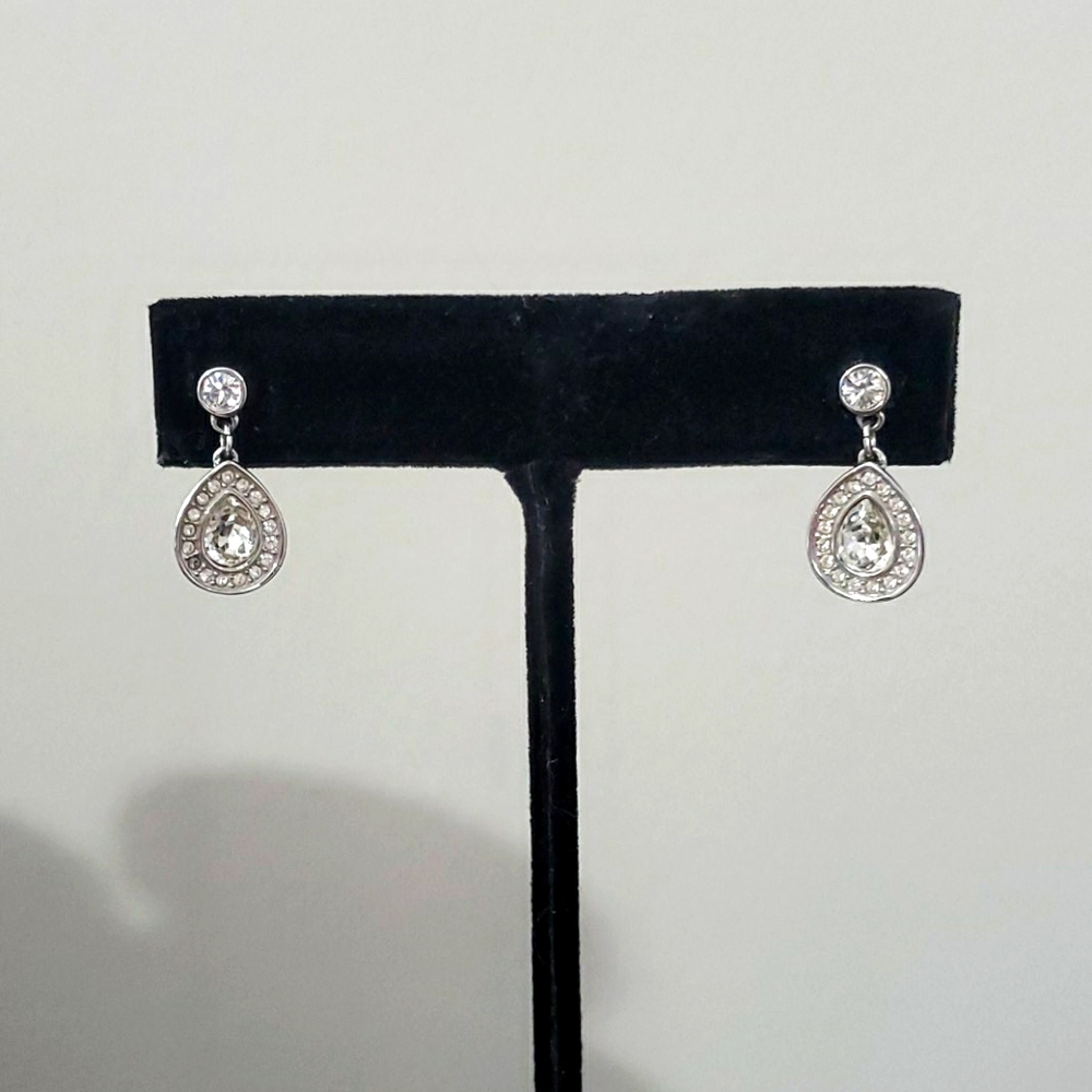Swarovski Crystal Teardrop Post Earrings